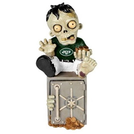 FOREVER COLLECTIBLES New York Jets Zombie Figurine Bank 8784952002